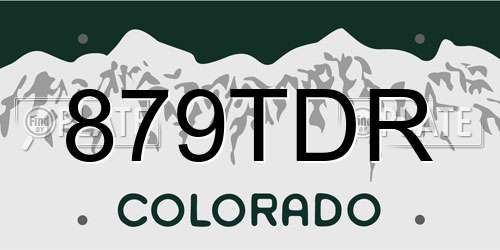 879TDR Colorado License Plate