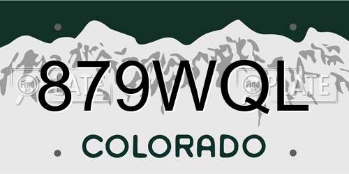 879WQL Colorado License Plate