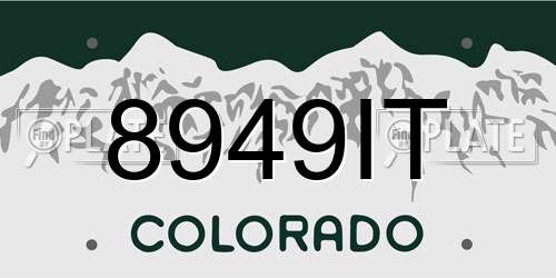 8949IT Colorado License Plate