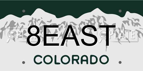 8EAST Colorado License Plate