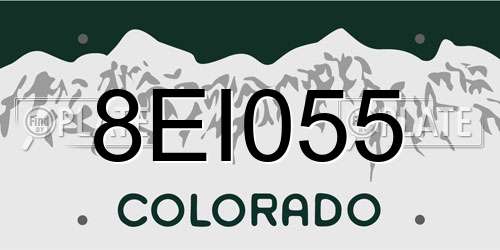 8EI055 Colorado License Plate