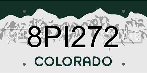 8PI272 Colorado License Plate