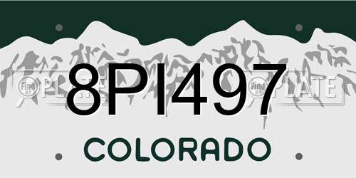 8PI497 Colorado License Plate