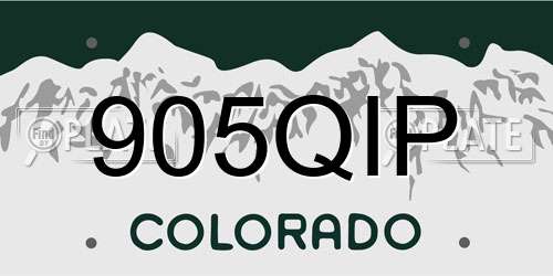 905QIP Colorado License Plate