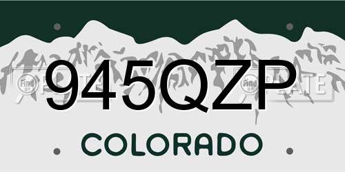 945QZP Colorado License Plate