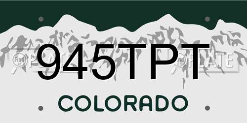 945TPT Colorado License Plate