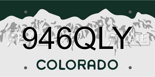 946QLY Colorado License Plate