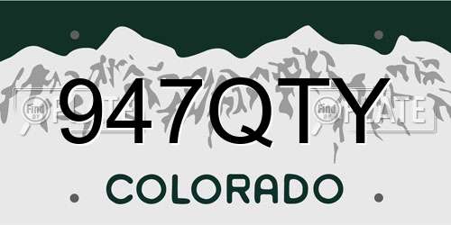 947QTY Colorado License Plate