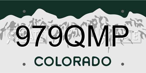 979QMP Colorado License Plate