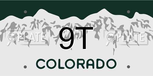 9T Colorado License Plate