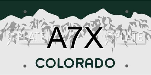 A7X Colorado License Plate