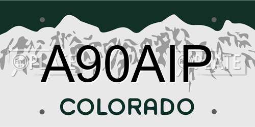 A90AIP Colorado License Plate