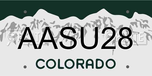 AASU28 Colorado License Plate