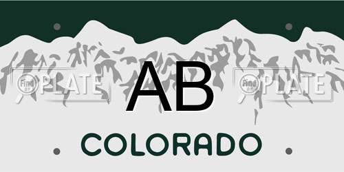 AB Colorado License Plate