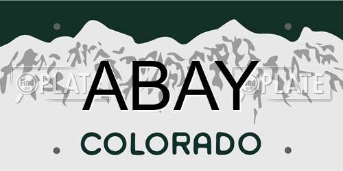 ABAY Colorado License Plate