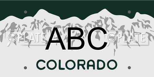 ABC Colorado License Plate