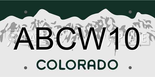 ABCW10 Colorado License Plate