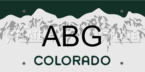 ABG Colorado License Plate