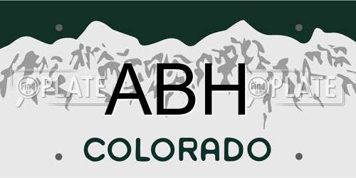 ABH Colorado License Plate