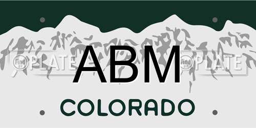ABM Colorado License Plate