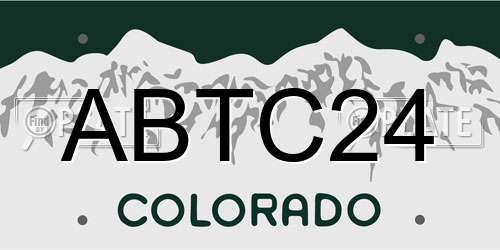 ABTC24 Colorado License Plate