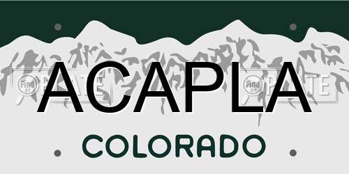 ACAPLA Colorado License Plate