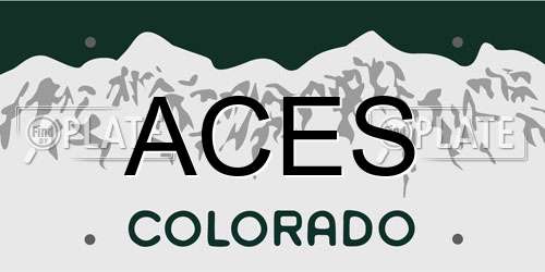 ACES Colorado License Plate
