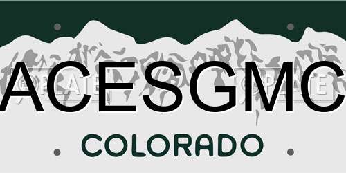 ACESGMC Colorado License Plate