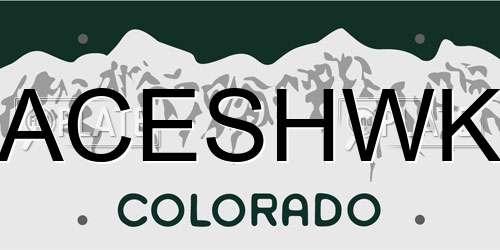 ACESHWK Colorado License Plate