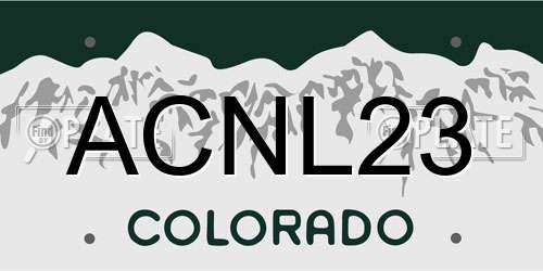 ACNL23 Colorado License Plate