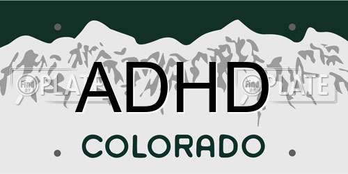 ADHD Colorado License Plate