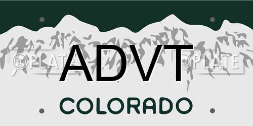 ADVT Colorado License Plate