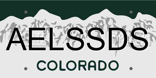 AELSSDS Colorado License Plate