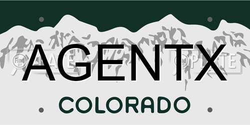 AGENTX Colorado License Plate