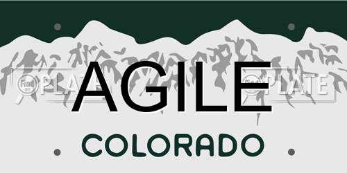 AGILE Colorado License Plate