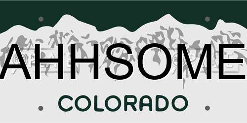 AHHSOME Colorado License Plate