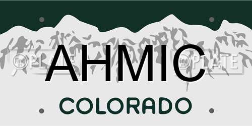 AHMIC Colorado License Plate