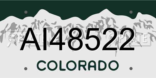 AI48522 Colorado License Plate