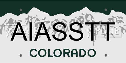 AIASSTT Colorado License Plate