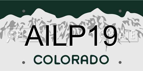 AILP19 Colorado License Plate