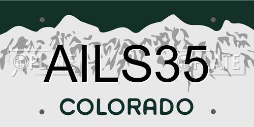 AILS35 Colorado License Plate