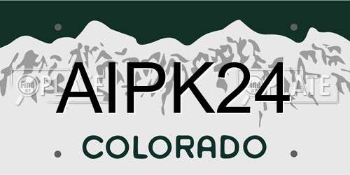 AIPK24 Colorado License Plate