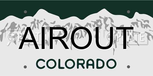 AIROUT Colorado License Plate
