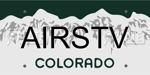 AIRSTV Colorado License Plate