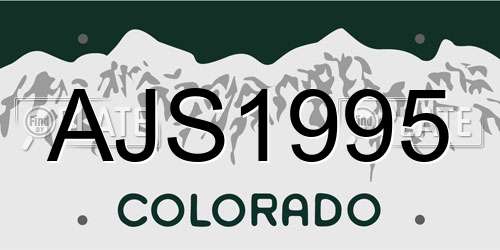 AJS1995 Colorado License Plate