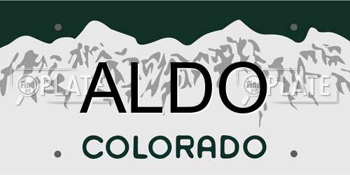 ALDO Colorado License Plate