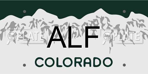 ALF Colorado License Plate