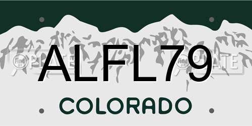 ALFL79 Colorado License Plate