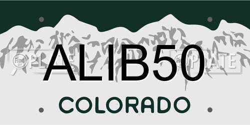 ALIB50 Colorado License Plate