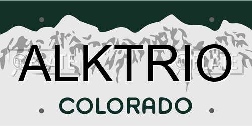 ALKTRIO Colorado License Plate